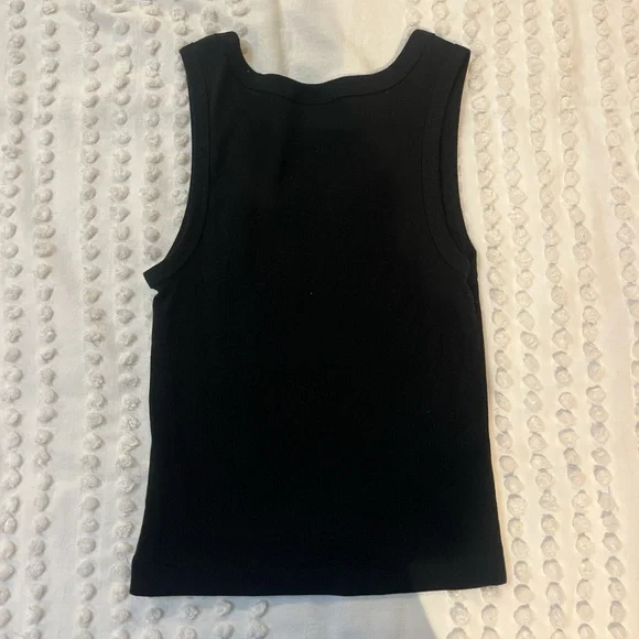 Black Ribbed Tank Top - Picture 2 of 2